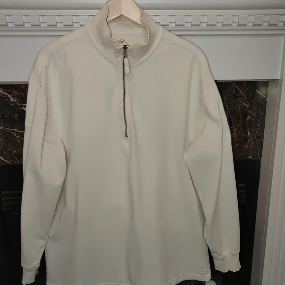 PARADISE COLLECTION 1/4 ZIP PULLOVER, CREAM XL - Picture 2 of 5